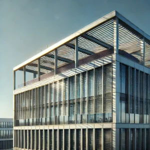 Bürogebäude mit Sonnenschutz