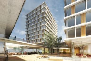 Rendering of the new building Donaumarina in Vienna