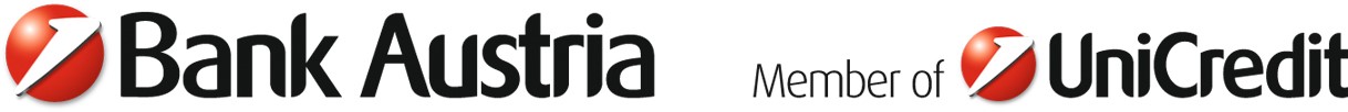 Logo der Firma Bank Austria, Member der Unicredit Gruppe