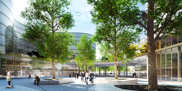 Rendering des neuen Erste Campus in Wien